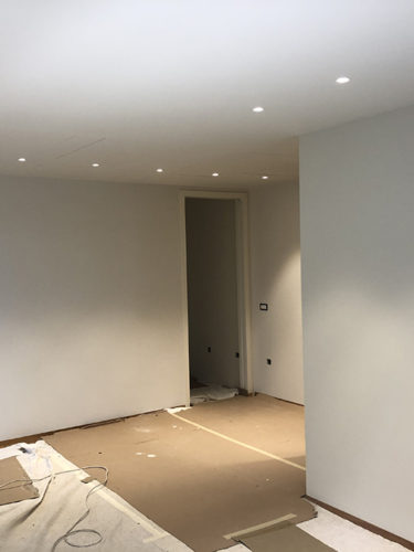 Abbassamento in cartongesso e faretti